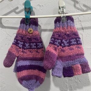Colorful Knit Mittens for Kids